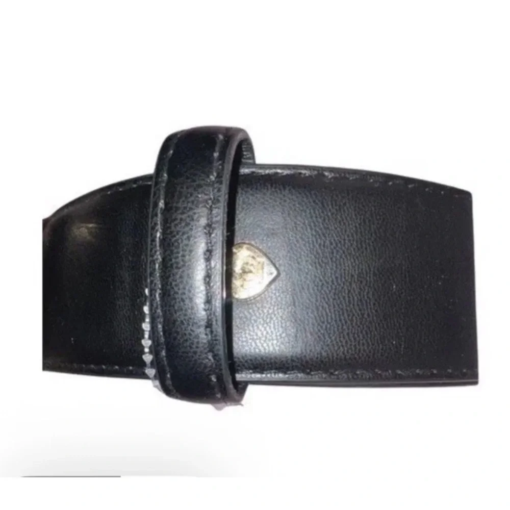 JUICY COUTURE Black BELT Gold Tone Heart Buckle NEW IN BOX L/XL